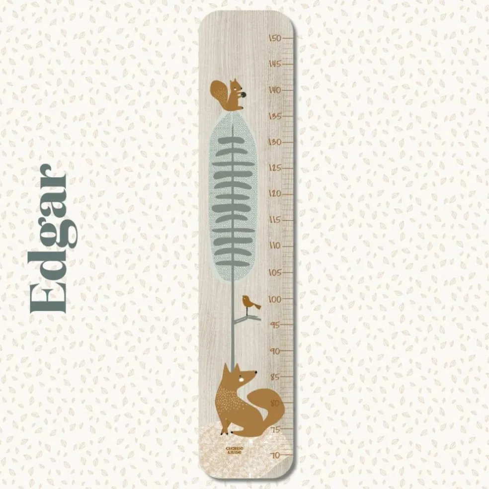 Toise en bois Renard Forêt Edgar personnalisable