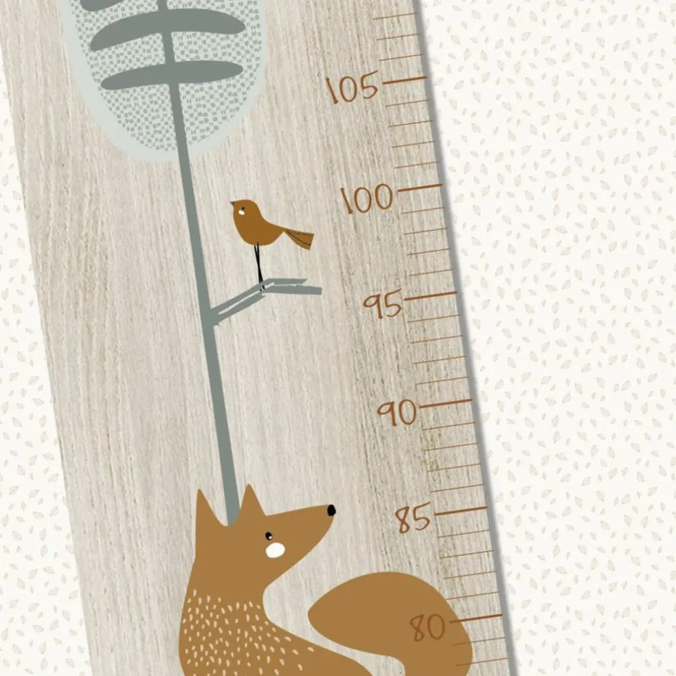 Toise en bois Renard Forêt Edgar personnalisable