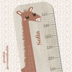 Toise en bois XXL Sofia Girafe personnalisable