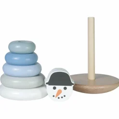 Tour à empiler en bois Bonhomme de neige