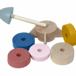 Tour à empiler en bois Fusée