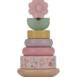 Tour d'anneaux à empiler en bois FSC Fairy Garden