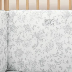 Tour de lit adaptable Toile de Jouy gris