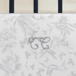Tour de lit adaptable Toile de Jouy gris