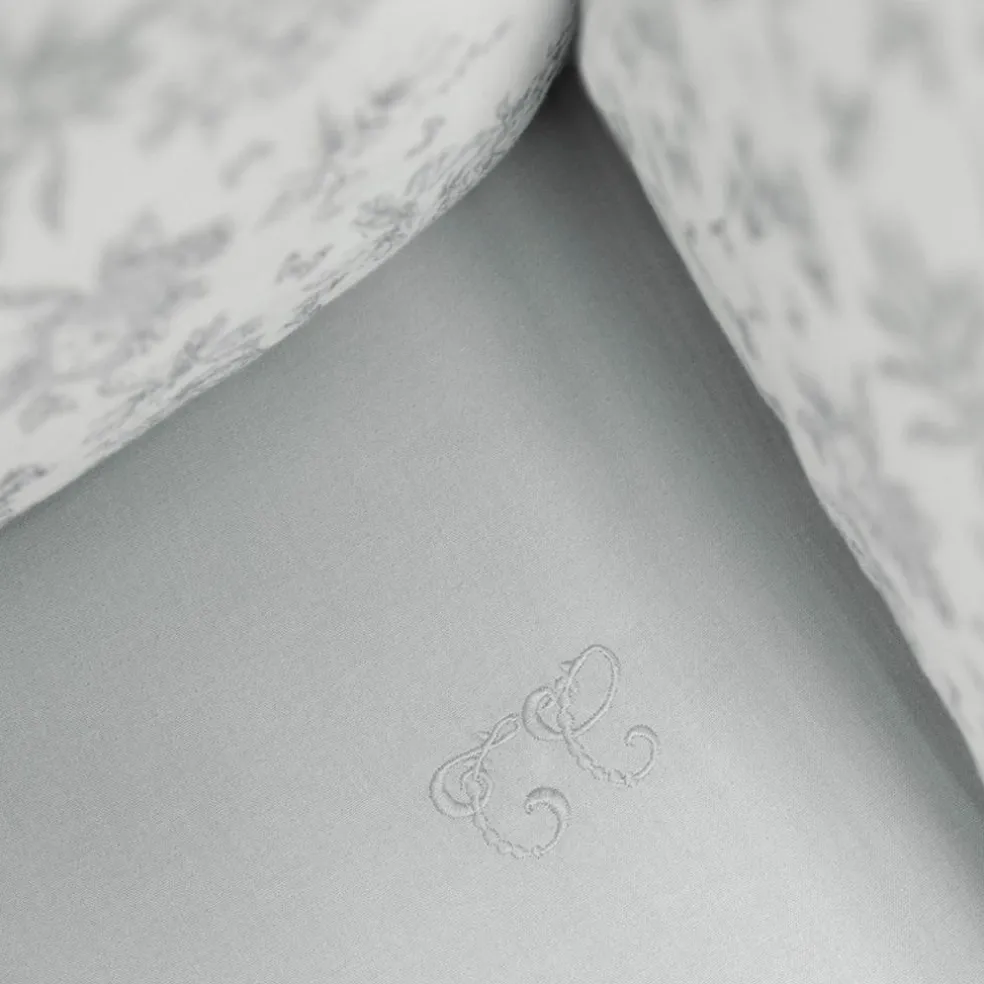 Tour de lit adaptable Toile de Jouy gris