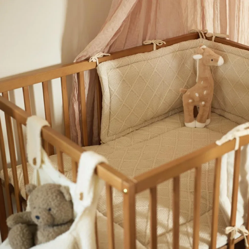 Tour de lit Cosy Knit Oatmeal (pour lits 60 x 120 ou 70 x 140 cm)