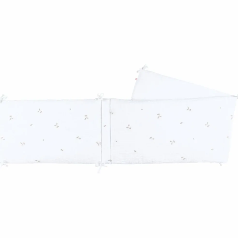 Tour de lit en gaze de coton bio brodé