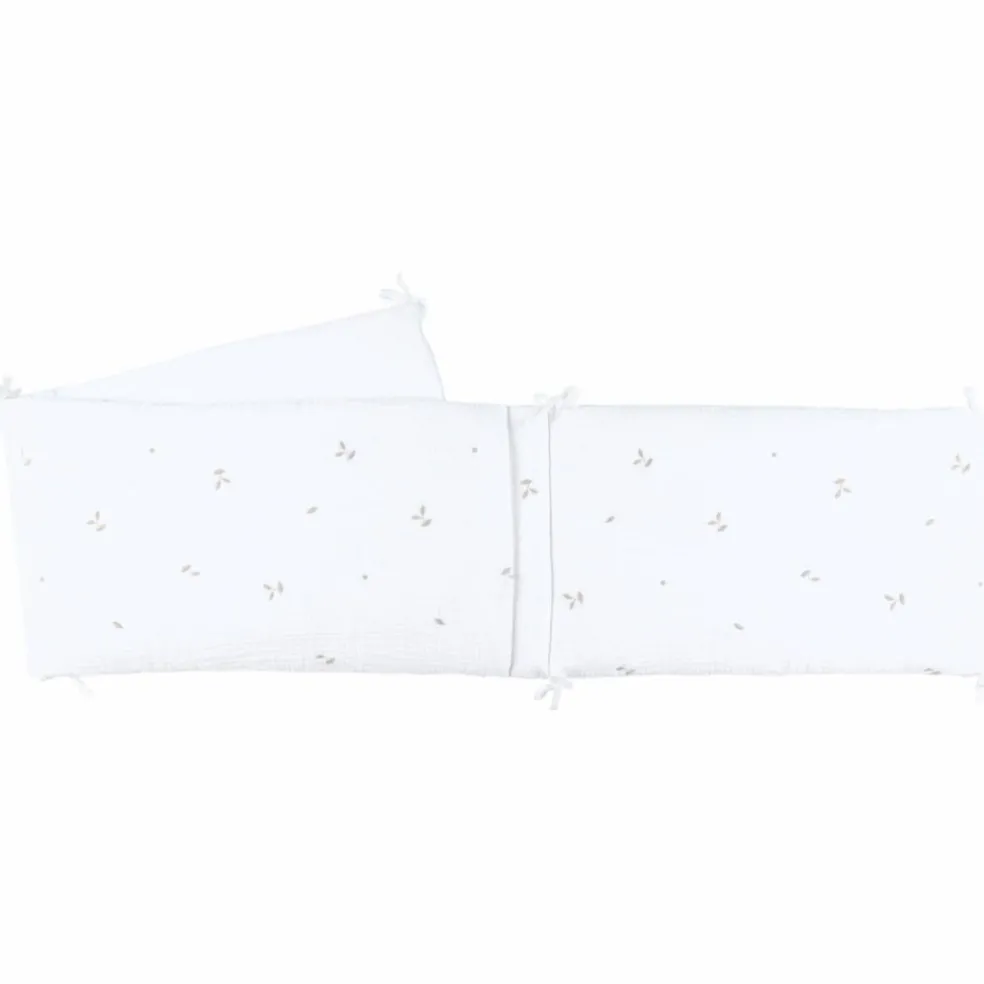 Tour de lit en gaze de coton bio brodé