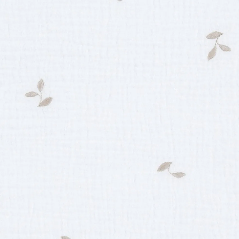 Tour de lit en gaze de coton bio brodé