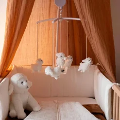 Tour de lit en velours Wooly (pour lits 60 x 120 ou 70 x 140 cm)