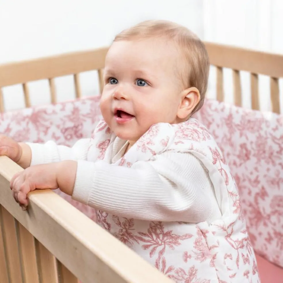 Tour de lit réversible Toile de Jouy (pour lits 60 x 120 cm et 70 x 140 cm)