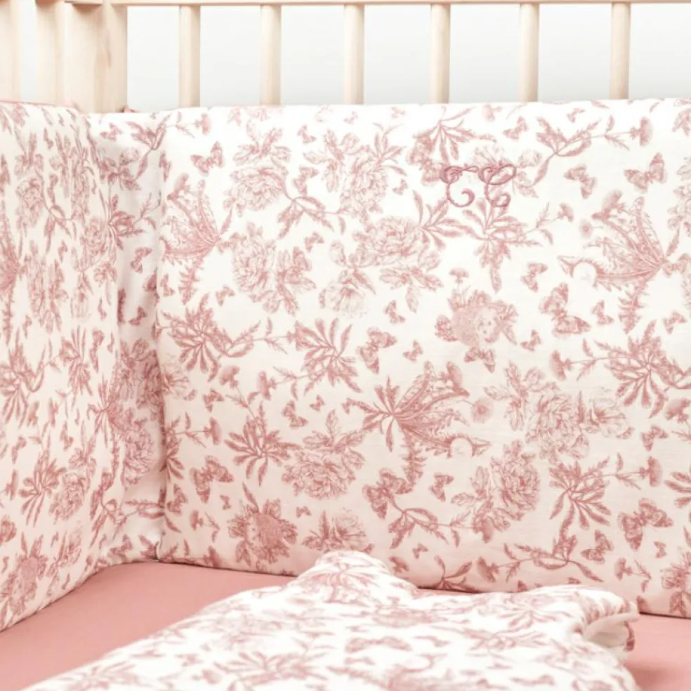 Tour de lit réversible Toile de Jouy (pour lits 60 x 120 cm et 70 x 140 cm)