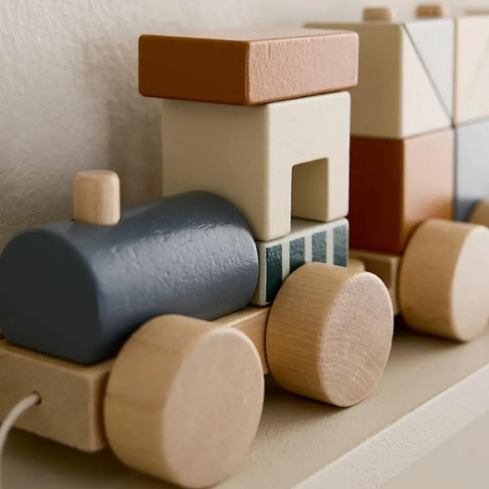 Train d'activités Blocs marron