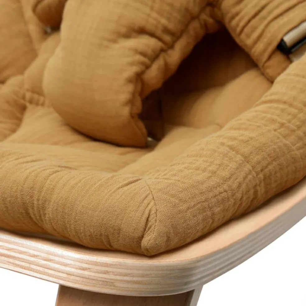 Transat à balancement en bois de hêtre Levo Camel