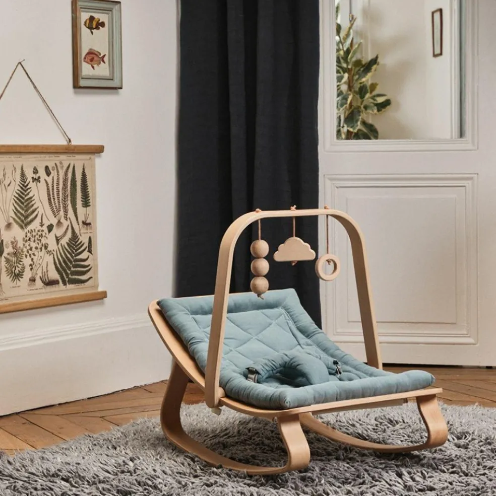 Transat à balancement en bois de hêtre Levo Orage