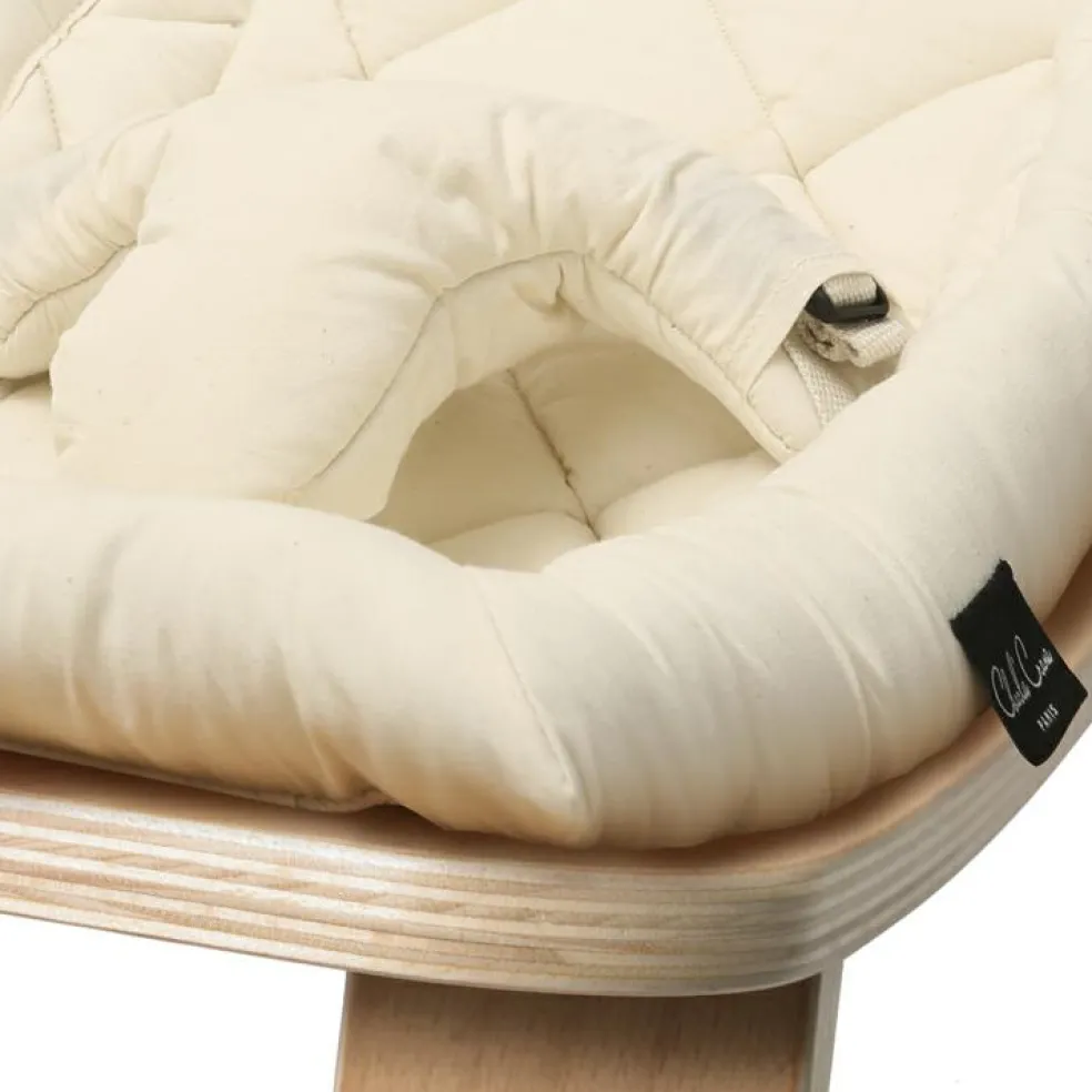 Transat à balancement Levo organic milk en bois de hêtre