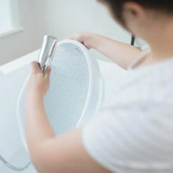 Transat de bain bleu clair