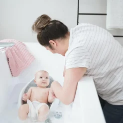 Transat de bain gris