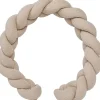 Tresse décorative ouatinée en coton gaufré Latte (200 cm)