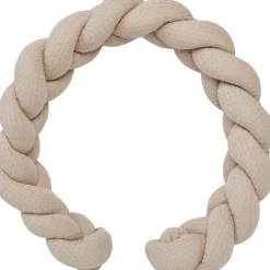 Tresse décorative ouatinée en coton gaufré Latte (200 cm)