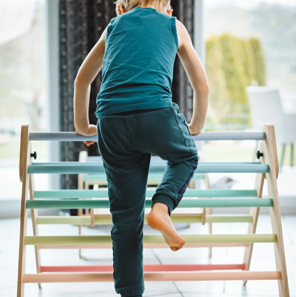 Triangle à grimper Pickler multicolore pastel