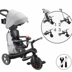 Tricycle Trike Explorer Deluxe 4 en 1 Noir-Gris