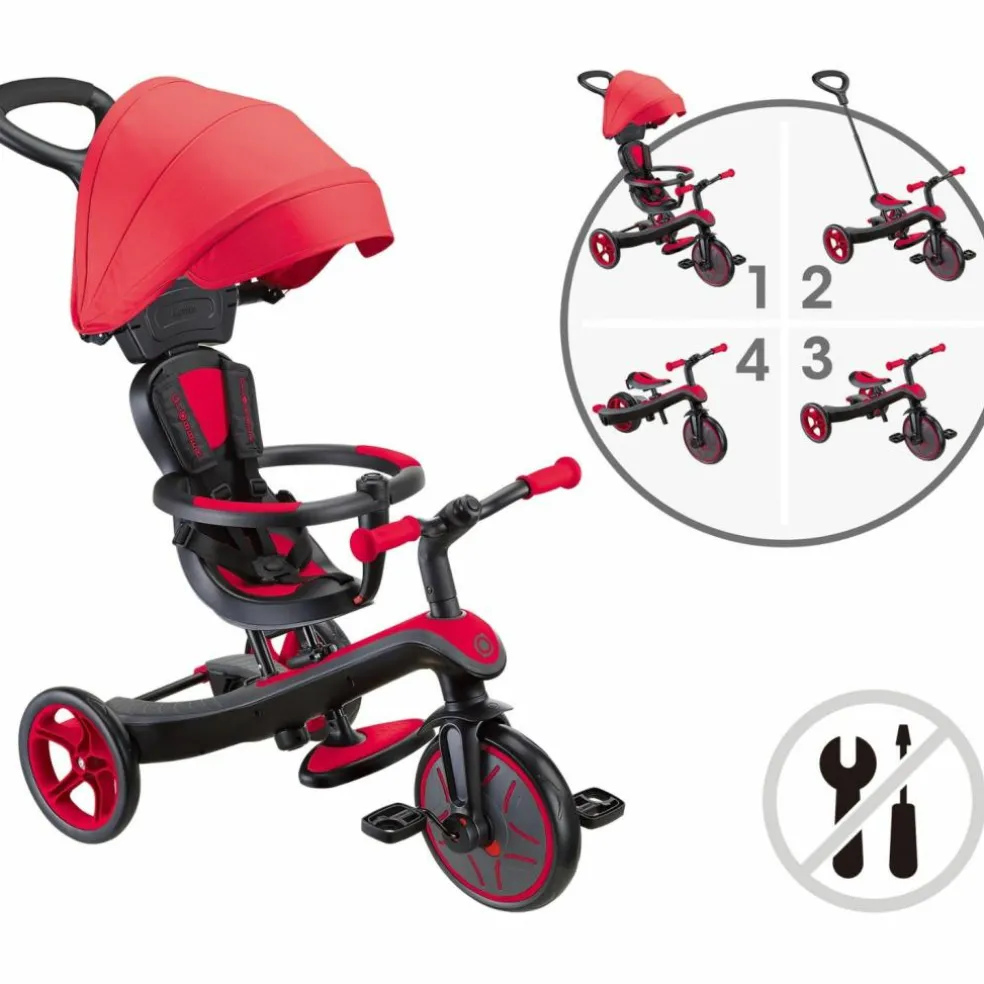 Tricycle évolutif Explorer 4 en 1 V2 Rouge