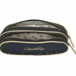 Trousse 2 compartiments Navy Gold Leopard