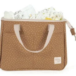 Trousse de toilette à pois Poppy Cannelle