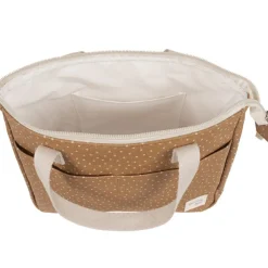 Trousse de toilette à pois Poppy Cannelle