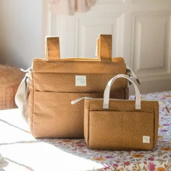 Trousse de toilette à pois Poppy Cannelle