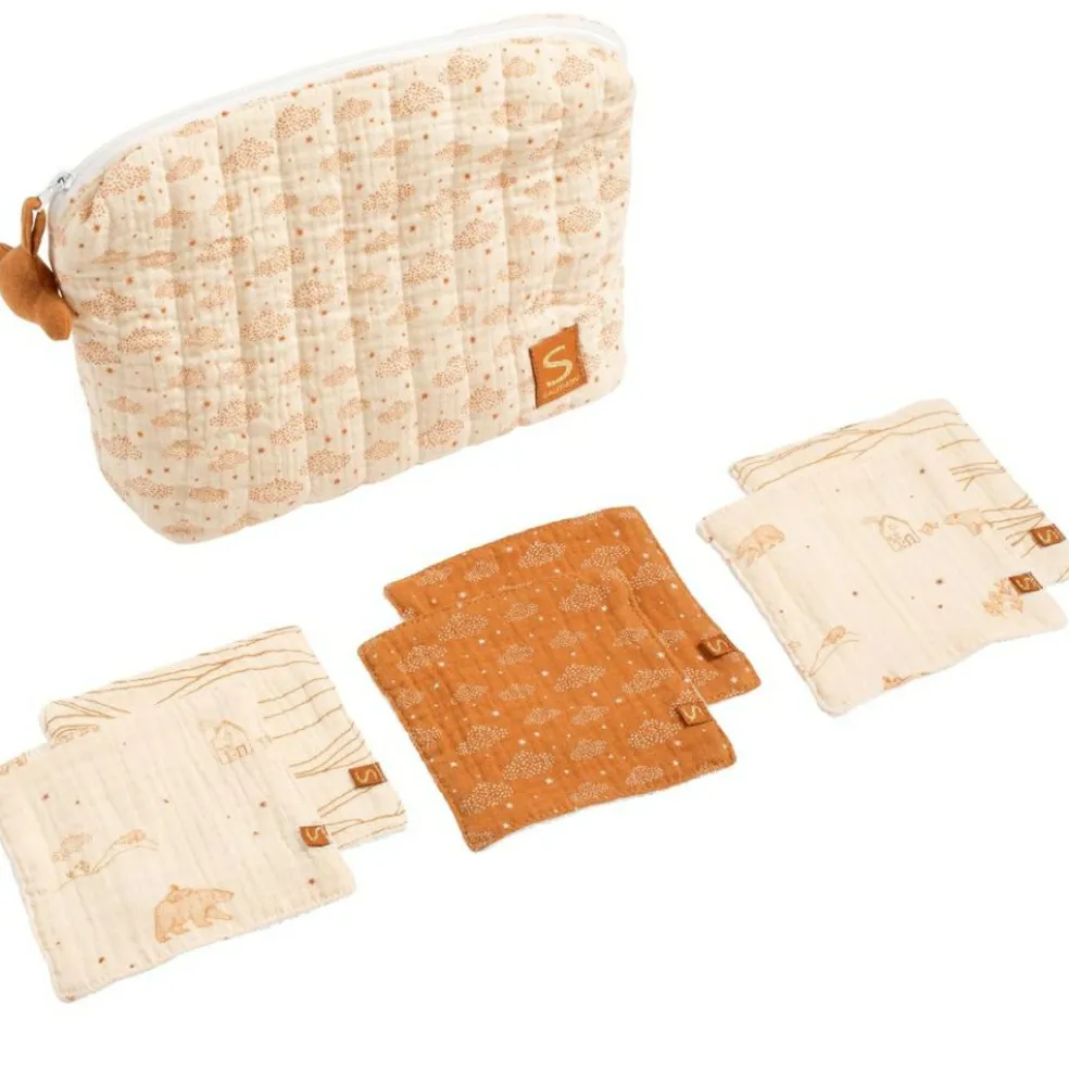 Trousse de toilette et 6 éponges Orsino