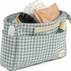 Trousse de toilette I love vichy vert