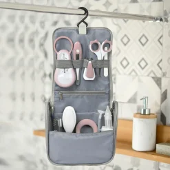 Trousse de toilette old pink (9 accessoires)