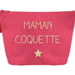 Trousse de toilette rose grenadine (personnalisable)