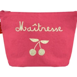Trousse de toilette rose grenadine (personnalisable)