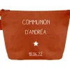 Trousse de toilette terracotta (personnalisable)