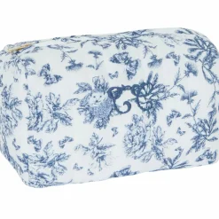 Trousse de toilette Toile de Jouy bleu