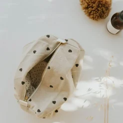 Trousse de toilette Vic Cœur sable