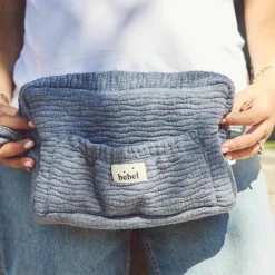 Trousse de toilette Wavy gris clair