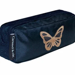 Trousse scolaire double Blue Butterfly