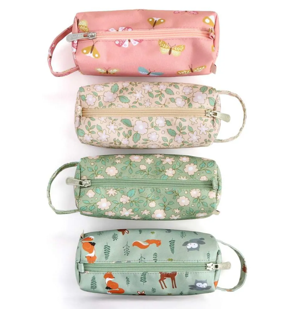 Trousse scolaire Fleurs rose