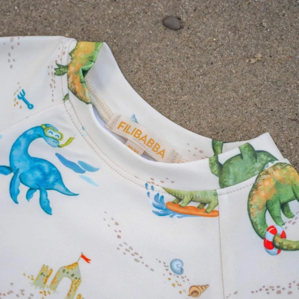 T-shirt anti-UV manches longues Dino beach (3-4 ans)