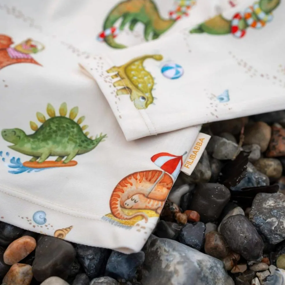 T-shirt anti-UV manches longues Dino beach (1-2 ans)