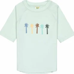 T-shirt anti-UV Palmiers vert écume (25-36 mois)