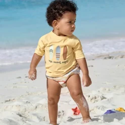 T-shirt anti-UV Planches de surf vanille (07-12 mois)