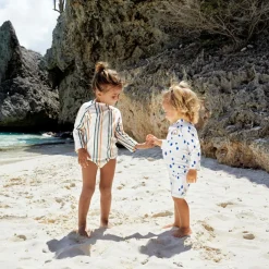 T-shirt anti-UV Spots blue-nature (7-12 mois)