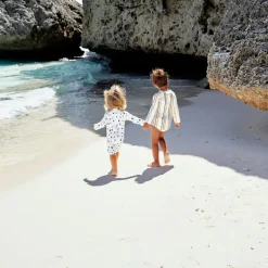 T-shirt anti-UV Spots blue-nature (7-12 mois)