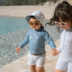 T-shirt de bain anti-UV manches longues Ocean Blue (6-12 mois)