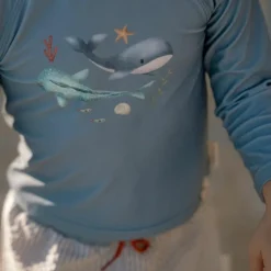 T-shirt de bain anti-UV manches longues Ocean Blue (3-4 ans)